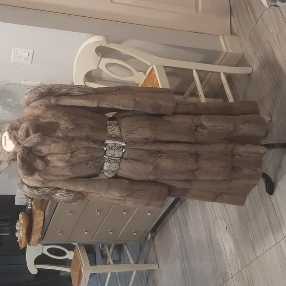 Vintage coat rabbit fur mixed with silver fox fur - Picture 6 of 10